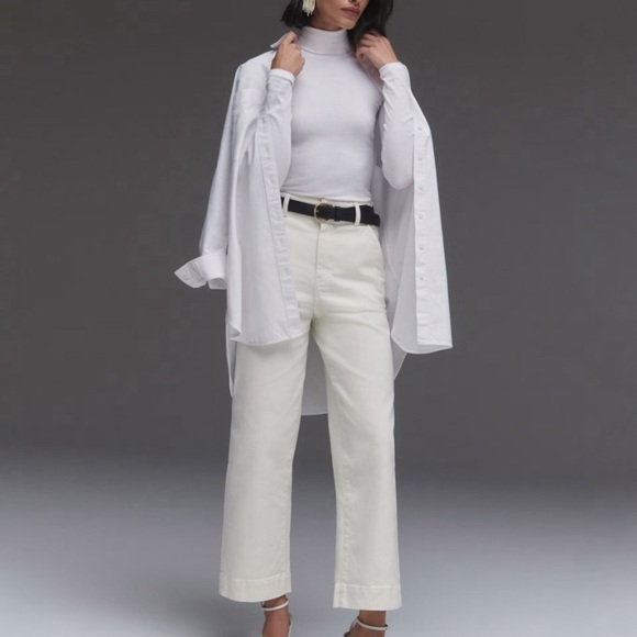 Everlane The Organic Wide Leg Pant size 2 in Bone NWT - Picture 14 of 14